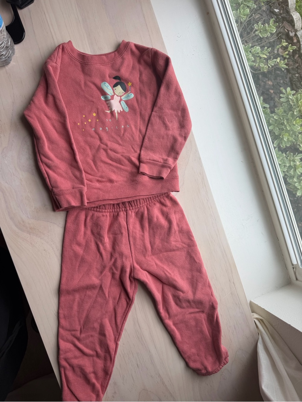 Garanimals Girls' Coral Pink Fairy Sweatshirt Set- Brand: